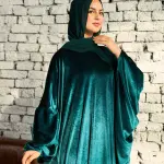 GREEN VELVET RUFFLES ISDAL