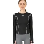 Streamline Long Slevess Women's Black Top