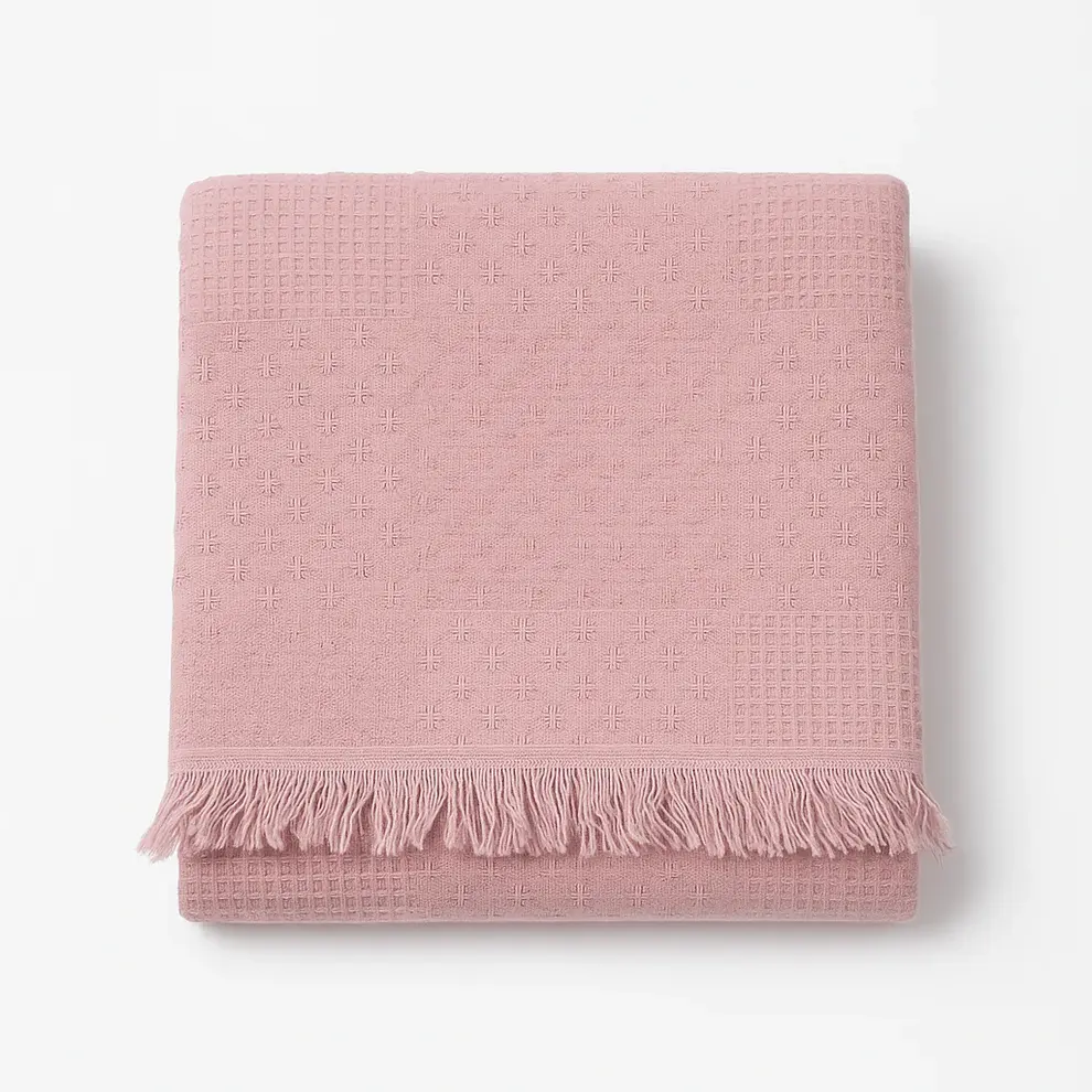 Cozy Honeycomb Throw – Soft Cotton Blend