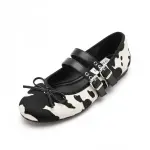 Cowhide Buckle Ballet