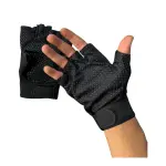 md stay fit Sports Fingerless Gloves with Protective Padding, Nylon Material