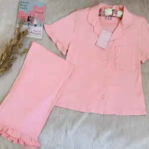Flamingo Ruffled Cotton Pajamas