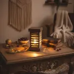 Decorative Wooden Lamp with Warm Light – A Natural Artistic Touch for Any Space