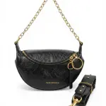 "Mira" Distressed Leather Gold Chain Bag BA-71