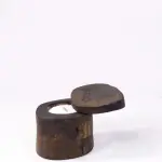 Handmade Solid Wood Candle Holder with Wooden Lid