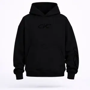 EVE's Boxy Black on Black hoodie