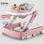 مشاية اطفال متعددة الوظائف مع العاب تفاعلية ، قابلة للتعديل والطىّ عجل دوران ٣٦٠درجة