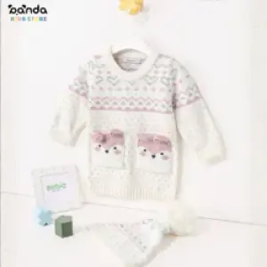 فستان تريكو مع كابيتشوه فوكس جيوب قلوب