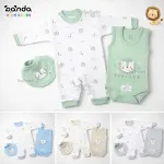 طقم مواليد ٣ قطع قطن ، سلوبيت كم وسلوبيت كات داخلي وبافيتا، اسد