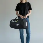 Microfiber Duffel Bag with Shoe Compartment
