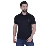 Black Pique Polo