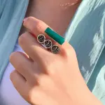 خاتم كلمات حجر طبيعي فضه عربي