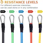 MDSTAYFIT Resistance Band and Corset Fitness Supplies Latex Rubber Tube for Yoga Exercise Home Fitness Exercise (11pcs)