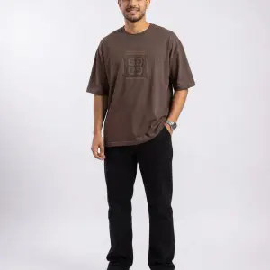 Brown Oversized Stress T-Shirt
