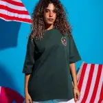 Green No Stress Oversized T-Shirt