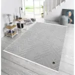 Elite Jacquard Carpet Geometric Pattern (Gray)