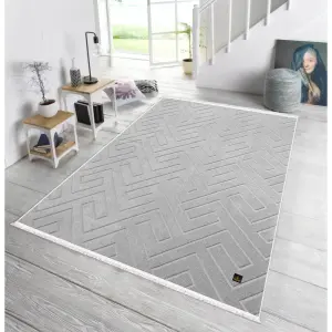 Elite Jacquard Carpet Geometric Pattern (Gray)