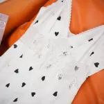Satin Heart Printed Nightgown