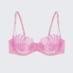 Geometric Lace Embroidery Lingerie Set