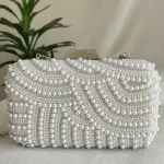 Silver Mother Of Pearls Clutch