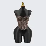 Patterned Sculpting Corset Top