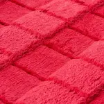 Square Velvet Rug - Maroon