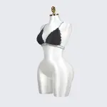 Plus Size Black Lace Bra