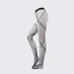 Ultra-Thin Sexy Shiny Pantyhose with Jacquard and Straps