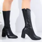 Half Boot Mid Heels Leather B-54