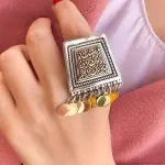 خاتم فضة بتصميم و يشاء ربك