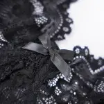 Sheer Black Lace Slip Dress