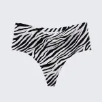 Women's Seamless Ice Silk Thong Underwear Leopard Print & Solid Color Panties