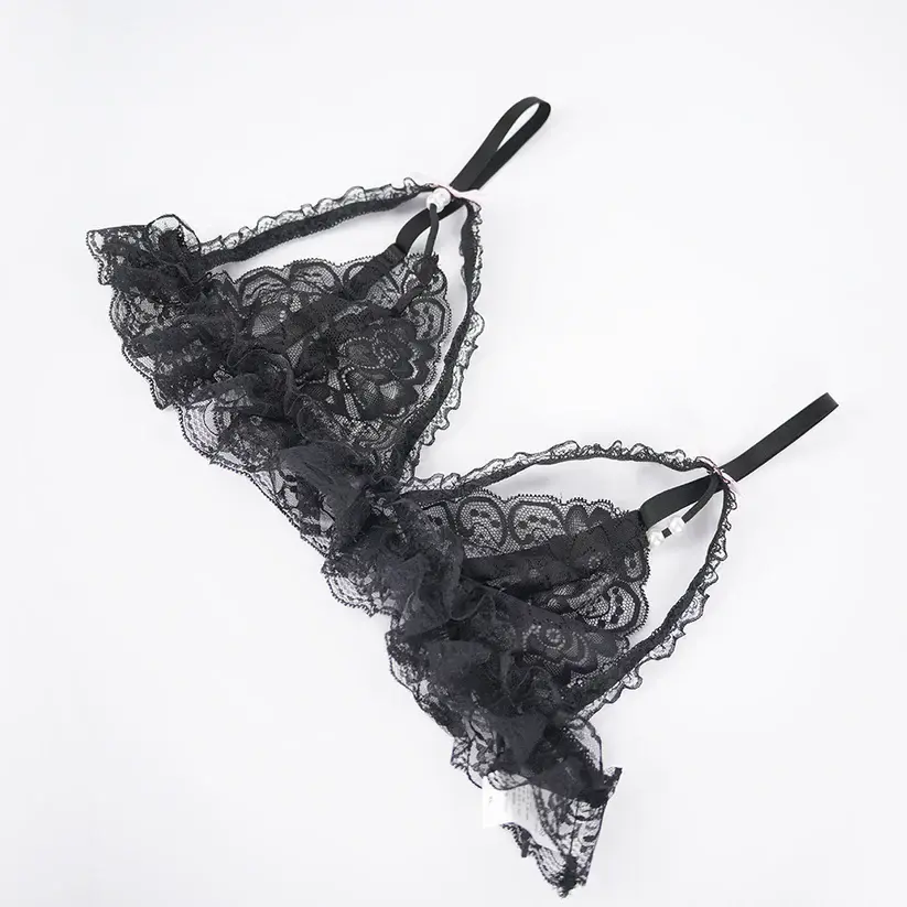 Plus Size Cupless Lingerie Bra Panty Set