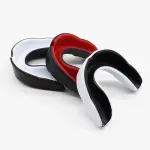 MD STAY FIT Youth Clear Silicone Sports Mouthguard, Kids Mouth Guard Double Color for Football, Basketball, Boxing, MMA, Hockey with Free Case
