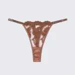 Sexy Mesh Embroidered See-Through Bra Thong Lingerie Set