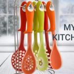 طقم توزيع سيليكون ٦قطع بالحامل و المعدن