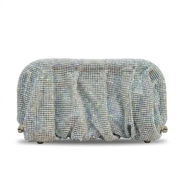 Ruched Golden Shimmer Evening Bag VS-56