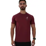 Dri-FIT Short-Sleeve Burgundy Fitness Top