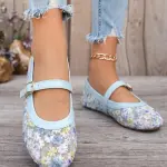 Floral Embroidered Lace Ballerina Flats BN-63