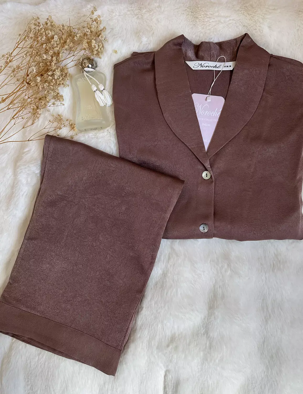 Rosewood Crinkled Marble Effect pjs