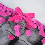 Plus Size Backless Sheer Lace Sexy Bra Panty Set