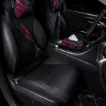 Burgundy Black - Set of 4 Car Mats