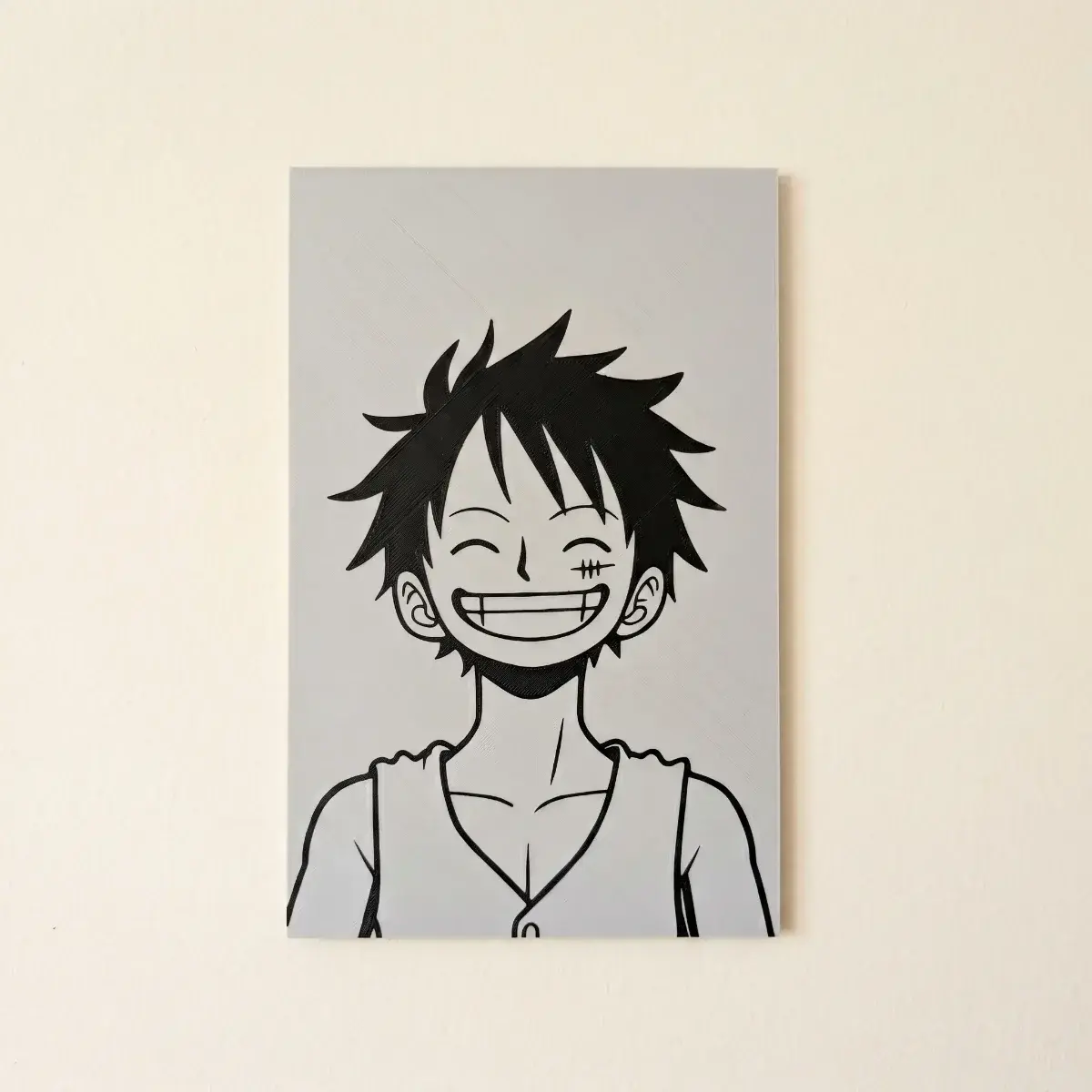 Luffy Minimalist 3D Wall Art