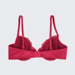 Red Lace Trim Comfort Bra Panty Set