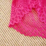 Peach Mesh Lace Lingerie Bodysuit