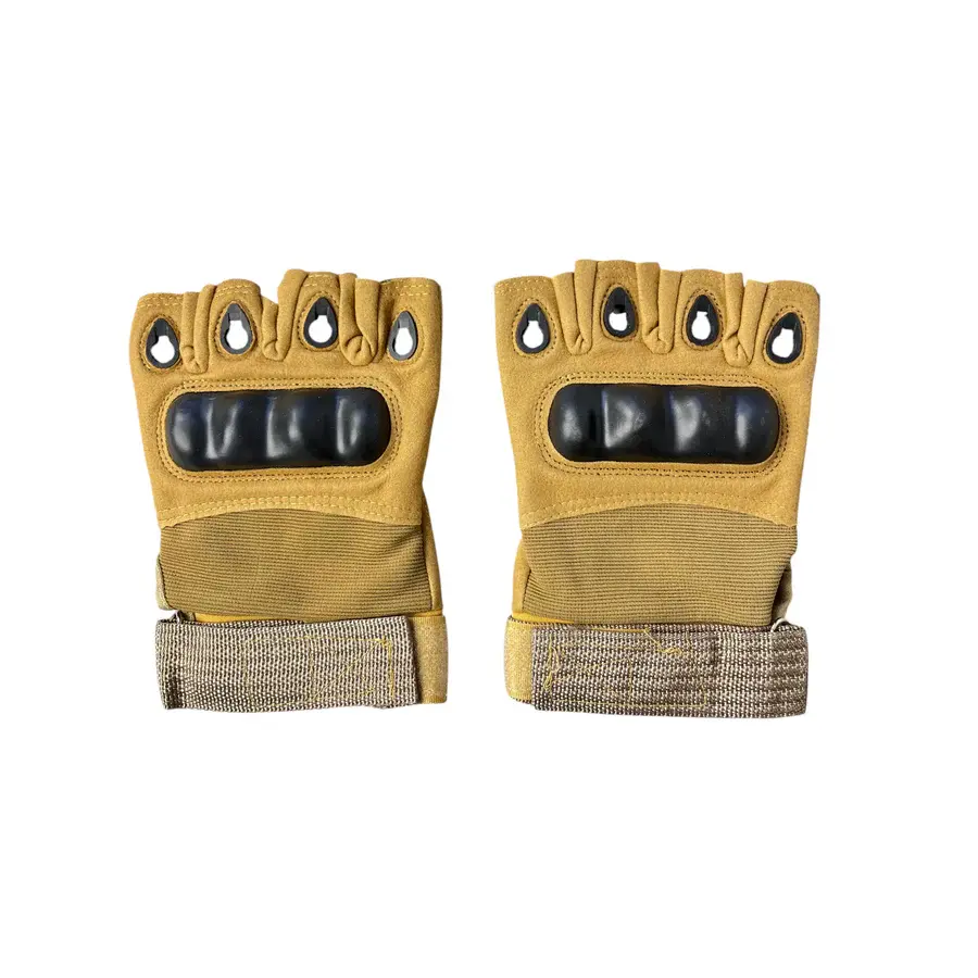 MD Stay Fit Motorcycle Gloves, Half Finger Design, Hard Knuckle Protection
