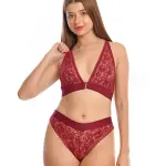 Lace Non-Wire Set Red 2 PCs