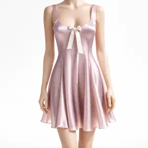 Dot Satin Mini Dress