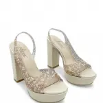 Embellished Evening Block Heel Sandal C-99