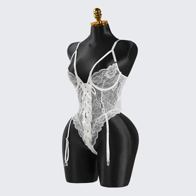 Lace Wild Charm Bodysuit with Stockings